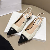 Tacones altos elegantes de punta media con diamantes de imitación para mujer